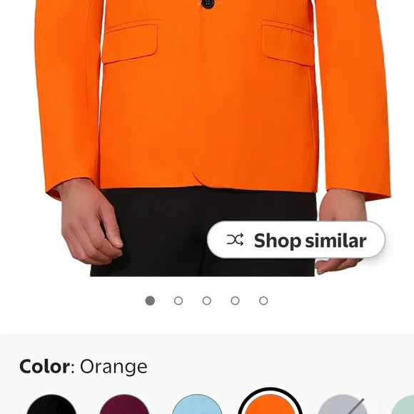 Vibrant Orange Men's Blazer - Picture 1 of 6